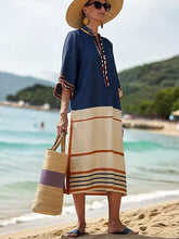 Load image into Gallery viewer, Women'S Loose Striped Print Dress