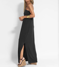 Load image into Gallery viewer, Elegant Solid Color One Shoulder Maxi Dress