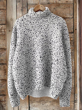 Load image into Gallery viewer, Vintage Polka Dot Pattern Art Print Knit Turtleneck Pullover Sweater