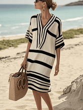 Load image into Gallery viewer, Women'S Contrast Striped Dress
