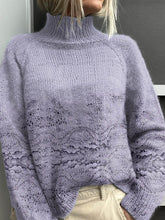 Load image into Gallery viewer, Women's Vintage Lovely Floral Art Print Knit Turtleneck Pullover Sweater