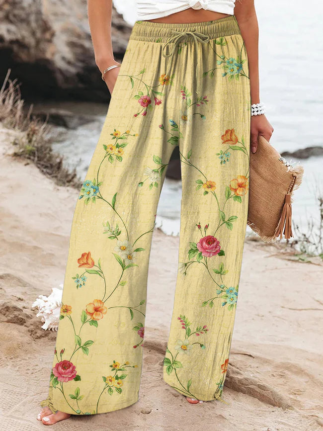 Women's Retro Printed Casual Pants