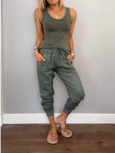 Load image into Gallery viewer, Women's Cotton and Linen Casual Two-piece Set