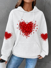 Load image into Gallery viewer, Women's Valentine's Day Heart Print Hoodie Sweatshirt