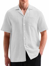 Load image into Gallery viewer, Men's Fashionable Casual Cuban Collar Pocket Short Sleeve Shirt