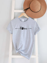 Load image into Gallery viewer, Women's Dog love  Printed Round Neck Short Sleeve T-Shirt