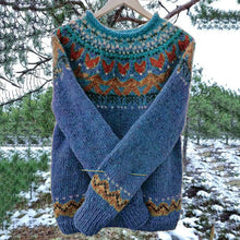 Load image into Gallery viewer, Vintage Icelandic Knit Jacquard Warmth Crew Neck Sweater（Unisex）
