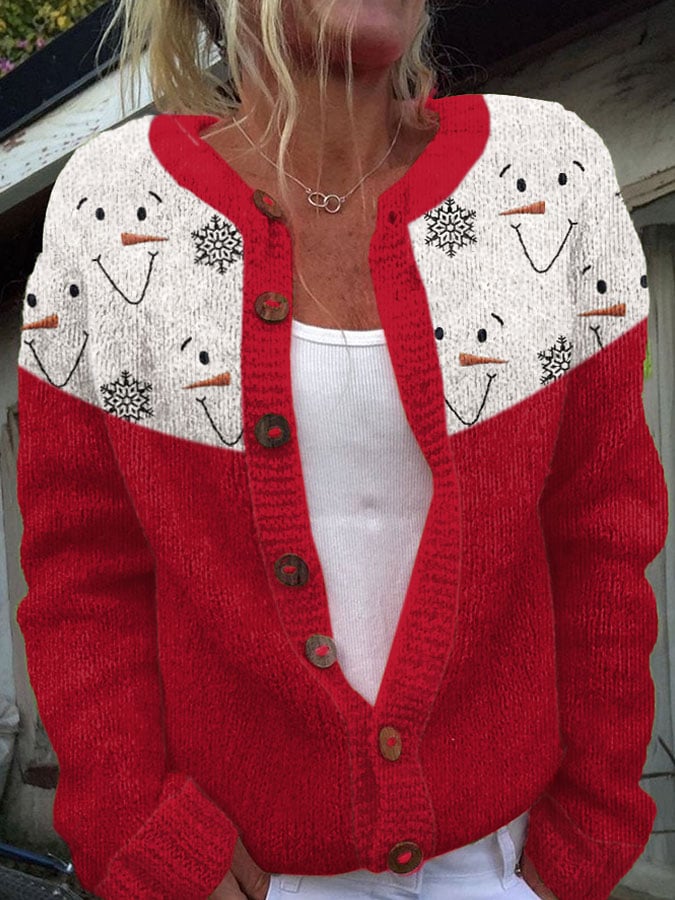 Women'S Christmas Cozy Knit Cardigan