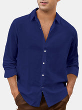 Load image into Gallery viewer, Men's Daily Simple Solid Color Comfortable Long Sleeve Shirt