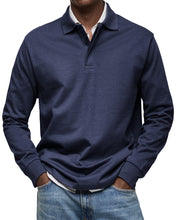 Load image into Gallery viewer, Men's Everyday Comfort Lapel Button Casual Long Sleeve POLO Shirt