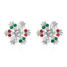 Load image into Gallery viewer, Christmas Colorful Snowflake Earrings