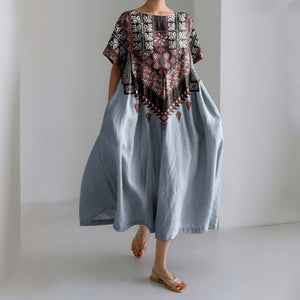 Be Freedom And Hope Peace Forever  Linen Blend Maxi Dress