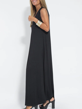 Load image into Gallery viewer, Elegant Solid Color Sleeveless Maxi Dress