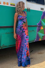 Load image into Gallery viewer, Barbie La Bamba Tie-dye Print Back Lace-up Stretch Maxi Dress