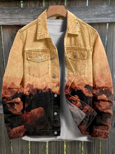 Load image into Gallery viewer, Horse Art Print Casual Denim Jacket
