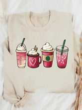 Load image into Gallery viewer, Women's Valentine Coffee Heart Sweatshirt