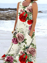 Load image into Gallery viewer, Women's Floral Resort Tank Top with Pockets