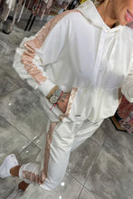 Load image into Gallery viewer, Women's Hooded Long Sequined Casual Suit