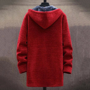 Men'S Plush Thick Knitted Sweater Coat Cardigan