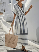 Load image into Gallery viewer, Women'S Loose Striped Print Dress
