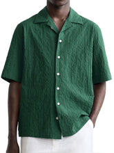 Load image into Gallery viewer, Men's Hawaiian Pleated Fabric Short Sleeve Shirt