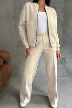Load image into Gallery viewer, Women's Zipper Jacket &amp; Pants Two-piece Set