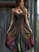Load image into Gallery viewer, Vintage Celtic Knot Gradient Art Sling Dress