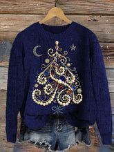 Load image into Gallery viewer, Elegant Christmas Tree Jewel Art Cozy Knit Sweater