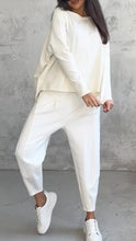 Load image into Gallery viewer, Casual Round Neck Long Sleeve Two Piece Suit
