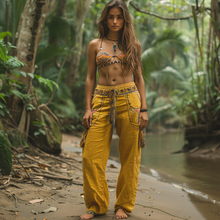Load image into Gallery viewer, Women's Retro Ethnic Bohemia Style Loose Linen Pants
