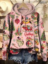 Load image into Gallery viewer, Christmas Retro Pattern Print Casual Hoodie Sweatshirt