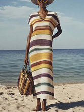 Load image into Gallery viewer, Women'S Casual Striped Print Dress