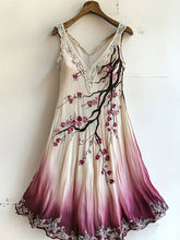 Load image into Gallery viewer, Vintage Cherry Blossom Floral Lace Gradient Art Comfy Tank Dress