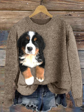 Load image into Gallery viewer, Bernese Mountain Dog Plush Cozy Knit Sweater