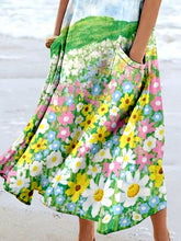 Load image into Gallery viewer, Women's Floral Art Print Pocket Casual Resort Comfort Maxi Dress