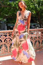 Load image into Gallery viewer, Everyday Multicolor Floral Print Deep V Neck Sleeveless Maxi Dress