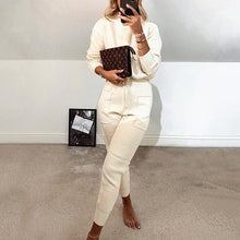 Load image into Gallery viewer, Fashion high-neck exposed navel sports casual simple suit