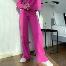 Load image into Gallery viewer, Women's Solid Color Knitted Two-piece Suit