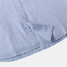 Load image into Gallery viewer, Men's Cotton And Linen Striped Texture Comfortable Pocket Daily Short-sleeved Shirt