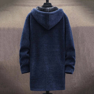 Men'S Plush Thick Knitted Sweater Coat Cardigan