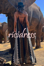 Load image into Gallery viewer, Take A Trip Ethnic Print Backless A-line Maxi Dress