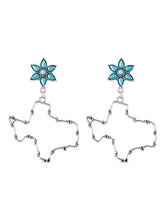 Load image into Gallery viewer, 💙texas Strong💪texas Flower Turquoise Inlaid Ethnic Style Earrings