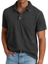 Load image into Gallery viewer, Men's Retro Lapel Button Casual Solid Color Short Sleeve POLO Shirt