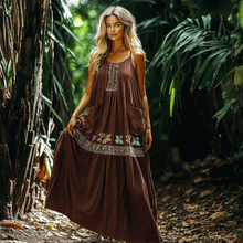 Load image into Gallery viewer, Women&#39;s Elegant Ethnic Style Oversized Sleeveless Linen Maxi Dress