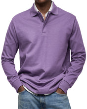 Load image into Gallery viewer, Men's Everyday Comfort Lapel Button Casual Long Sleeve POLO Shirt