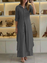 Load image into Gallery viewer, Women Summer Casual Linen Long Two-piece Set Pant Suits