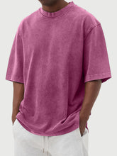 Load image into Gallery viewer, Men's Vintage Washed And Distressed Cotton T-shirt