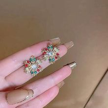 Load image into Gallery viewer, Christmas Colorful Snowflake Earrings