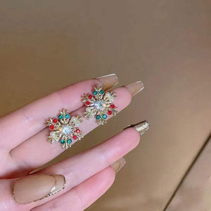 Christmas Colorful Snowflake Earrings