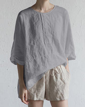 Load image into Gallery viewer, Comfortable Solid Linen Top